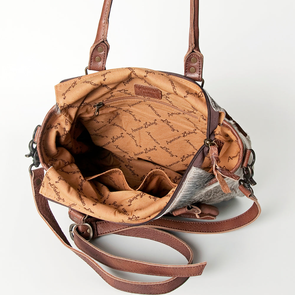 ADBG201 Hair-On Cowhide Leather Western Tote Bag Large Genuine Leather Shoulder Purse