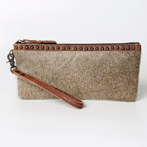 American Darling Genuine Hair On Hide Pattern Leather Western Wristlet