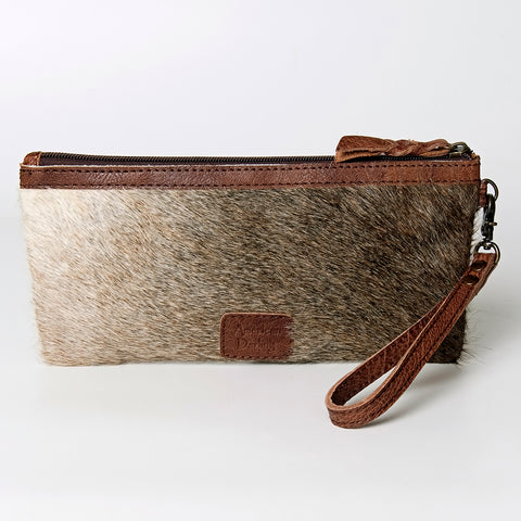 American Darling Genuine Hair On Hide Pattern Leather Western Wristlet