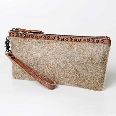 American Darling Genuine Hair On Hide Pattern Leather Western Wristlet