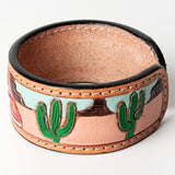 LC-ADBRF155 carved Genuine Leather Bracelet women