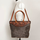 LC-ADBGI105E Tote Genuine Western Leather Women Bag Sage