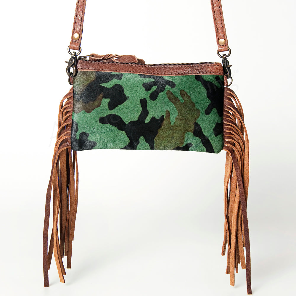 ADBGS142 Mini Crossbody - Hair-On Leather Fringe Bag with Removable Strap