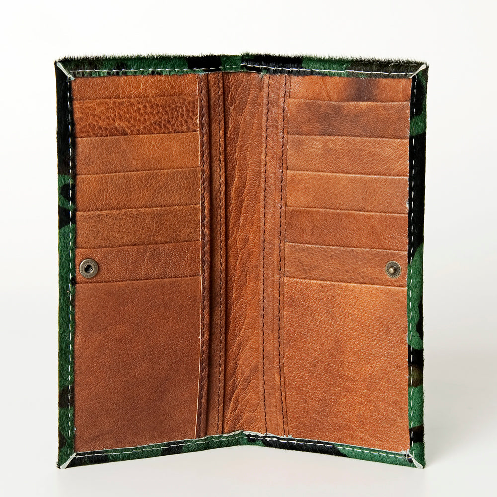 ADBG258 Exotic Hair-On Hide Leather Wallet -Western Style