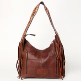 LC-ADBGA219 American Darling Hobo Bag Tooled Turquoise Medallion & Full Grain Leather with Fringe
