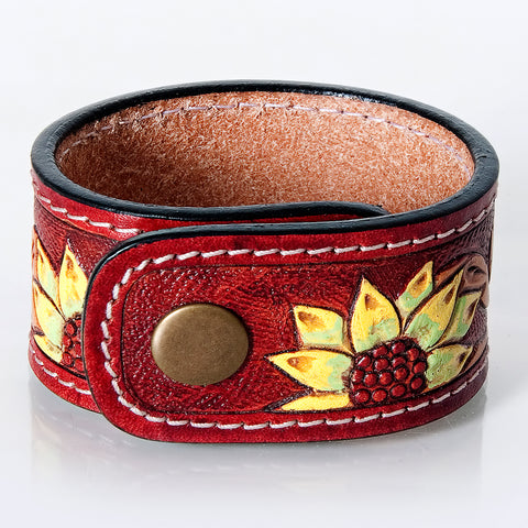LC-ADBRF185 carved Genuine Leather Bracelet women