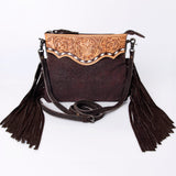 LC-ADBG109 Embossed Suede Crossbody Bag with Fringe-American Darling