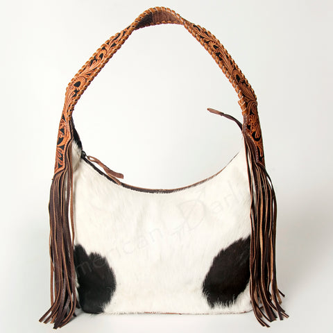 American Darling Western Hobo Bag Hair-On Cowhide & Tooled Leather Shoulder Purse
