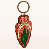 LC-ADKR207 Hand Tooled Genuine Leather Keyring