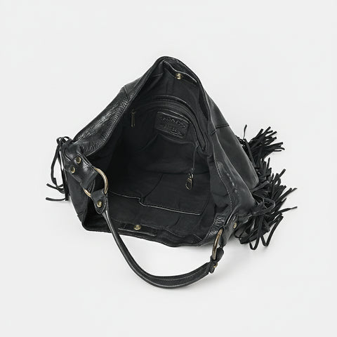 Signature Side-Fringe Hobo Bag