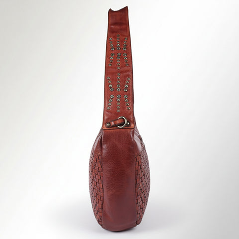 Modern Weave-Pattern Shoulder Bag