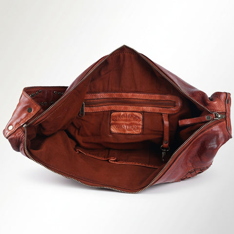 Modern Weave-Pattern Shoulder Bag