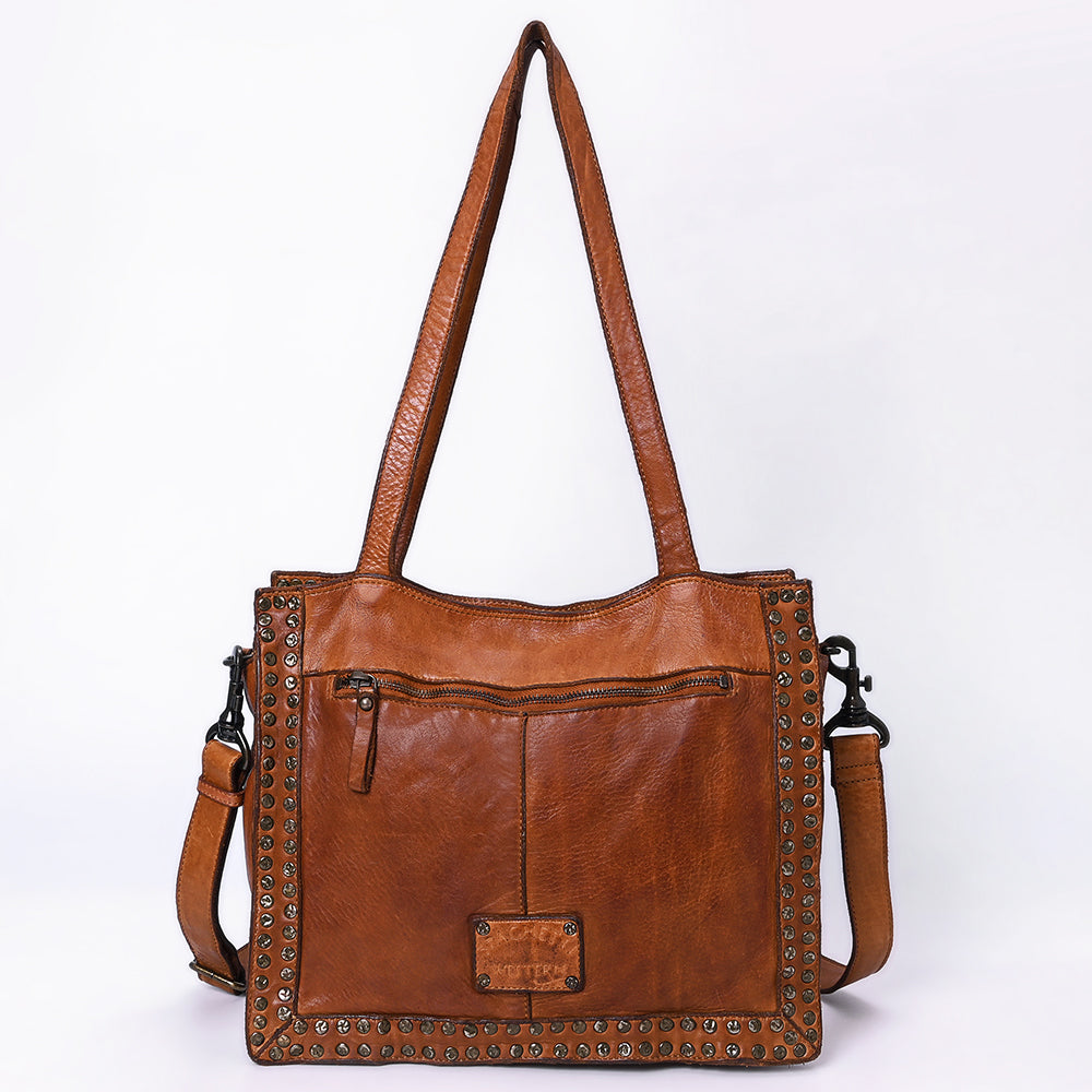 SWC133TAN Tote Genuine Leather women bag western Bag Betsy
