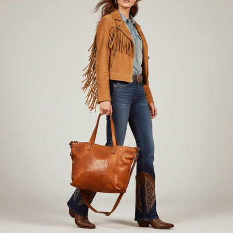 The Meridian Studded Carryall Tote Bag