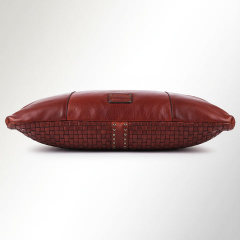 Artisan Woven Leather Hobo Bag