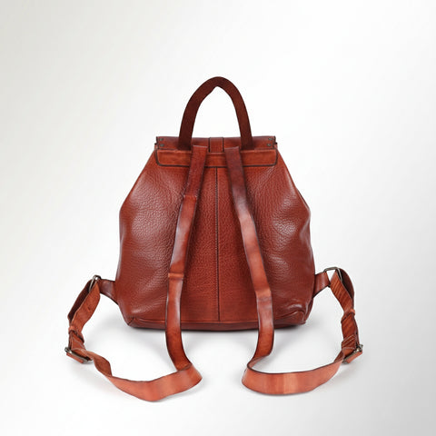 Signature Riveted Leather Backpack