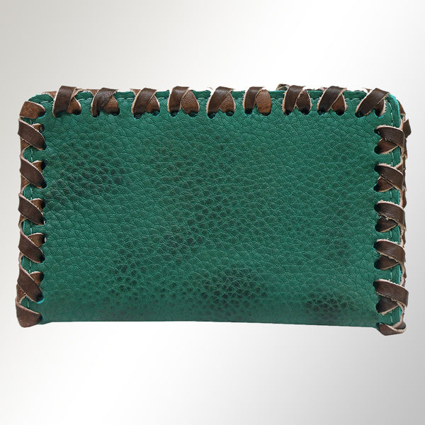 ADBGM246 Leather Whipstitch Wallet - Compact Horizontal Western Card Holder