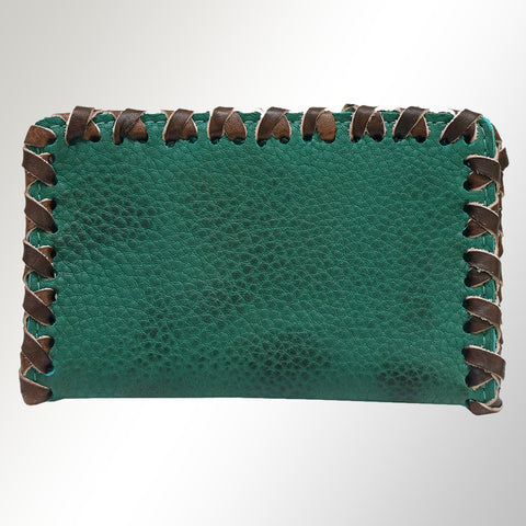 ADBGM246 Leather Whipstitch Wallet - Compact Horizontal Western Card Holder