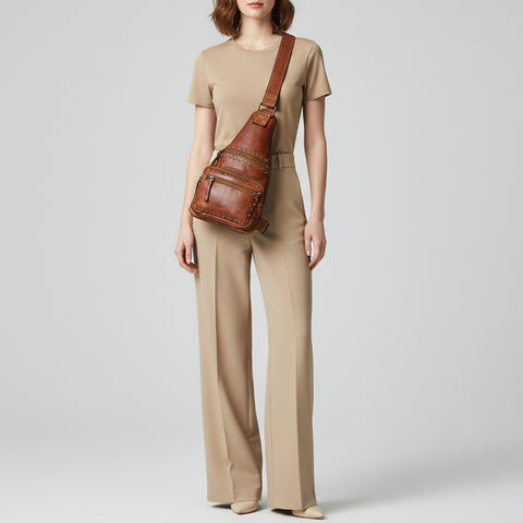 SWC191 Caldera - Full Grain Leather Sling Bag