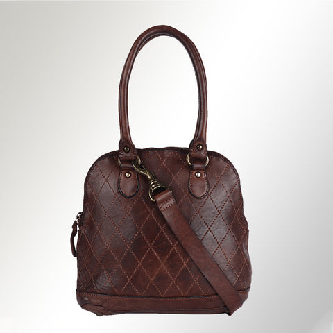 Heritage Diamond-Stitch Dome Tote