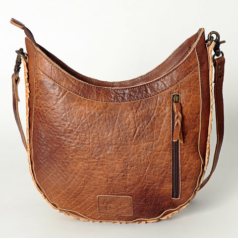 American Darling Handcrafted Hand Tooled Leather and Saddle Blanket Crossbody Bag