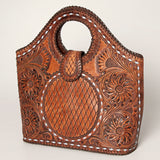 LC-ADBGZ597 Tote Hand Tooled Genuine Western Leather Women Bag