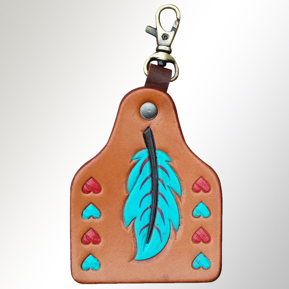 LC-ADKRX117 Hand Painted Genuine Leather Keyring