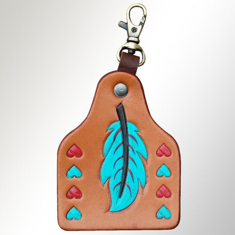 LC-ADKRX117 Hand Painted Genuine Leather Keyring