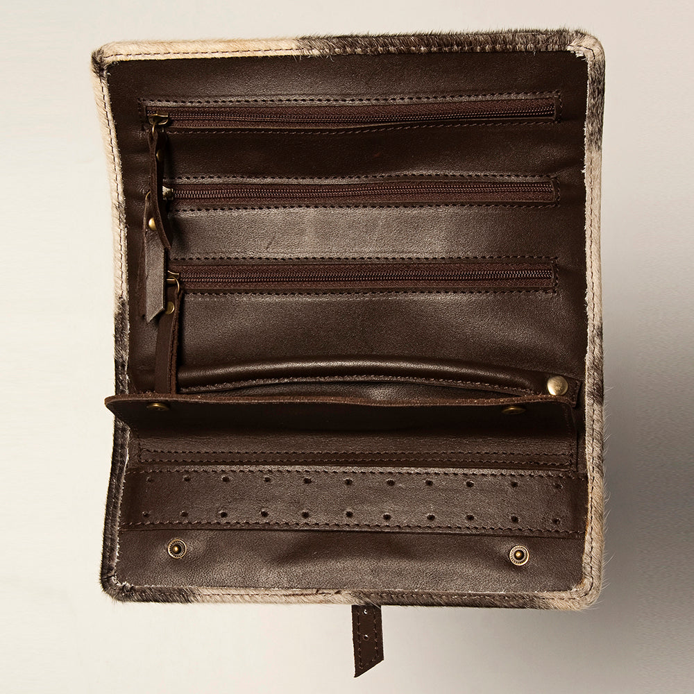 LC-ADBGA245 American Darling Hair-On Leather Jewelry Case with Buckle Strap