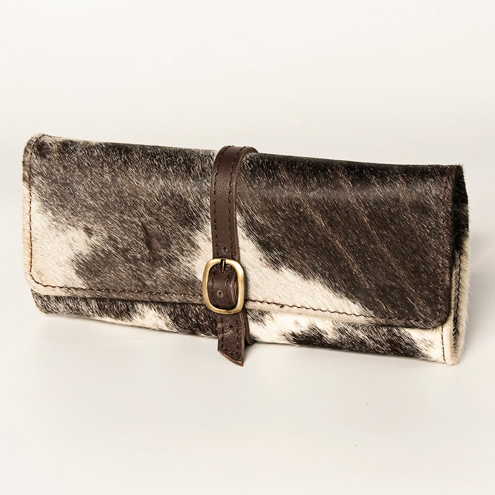 LC-ADBGA245 American Darling Hair-On Leather Jewelry Case with Buckle Strap