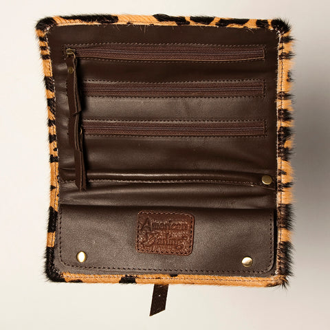 American Darling Hair-On Cowhide Jewelry Case Vegetable-Tanned Genuine Leather