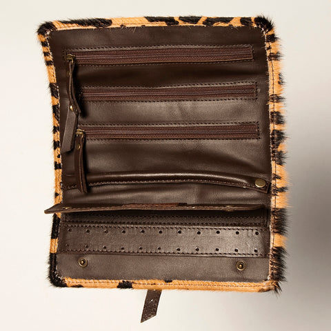 American Darling Hair-On Cowhide Jewelry Case Vegetable-Tanned Genuine Leather