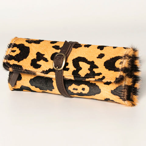 American Darling Hair-On Cowhide Jewelry Case Vegetable-Tanned Genuine Leather