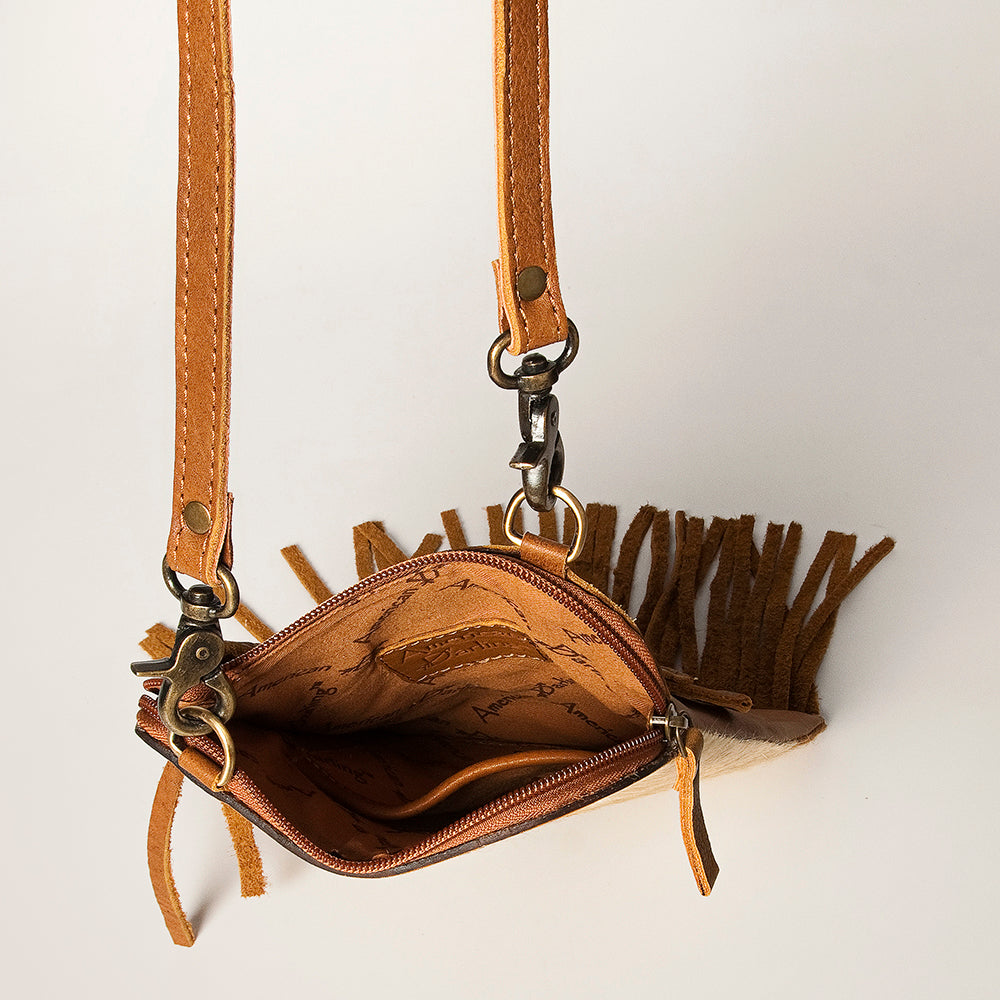 LC-ADBGA249 American Darling Fringe Chaps Bags Hand Tooled Hair-On Genuine Leather