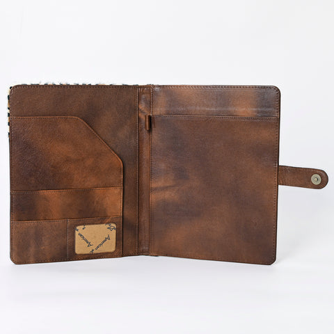 ADBG1040 American Darling Hair-on Cowhide & Floral Tooled Leather Western Portfolio