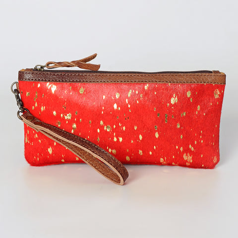 American Darling Genuine Hair On Hide Pattern Leather Western Wristlet