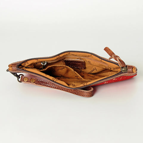 American Darling Genuine Hair On Hide Pattern Leather Western Wristlet