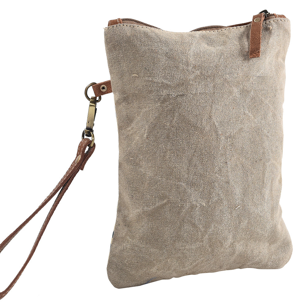 LC-KB273 Wristlet Upcycled Canvas Ladies Bag