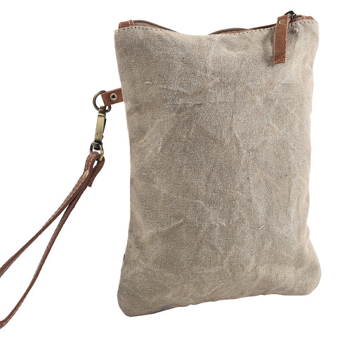 LC-KB273 Wristlet Upcycled Canvas Ladies Bag