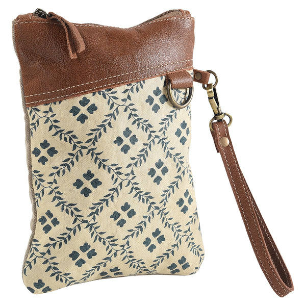 LC-KB273 Wristlet Upcycled Canvas Ladies Bag