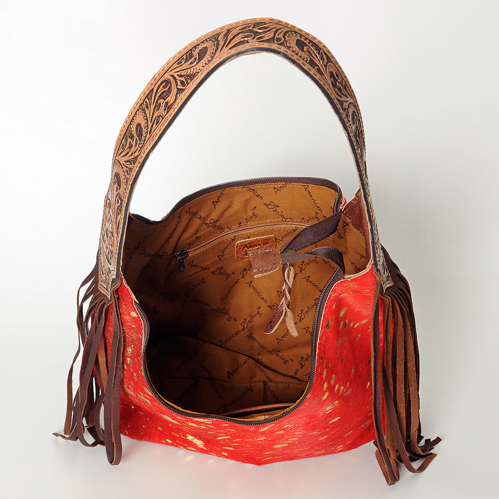 LC-ADBG803 Hobo Hair On Genuine Western Leather Women Bag Cady