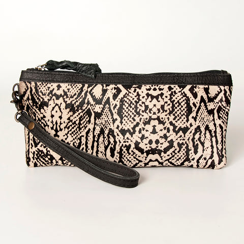 American Darling Genuine Hair On Hide Pattern Leather Western Wristlet