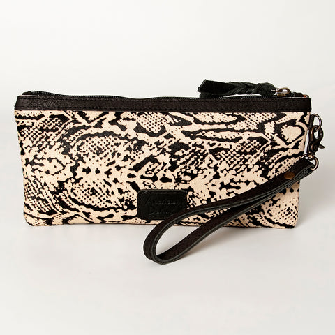 American Darling Genuine Hair On Hide Pattern Leather Western Wristlet