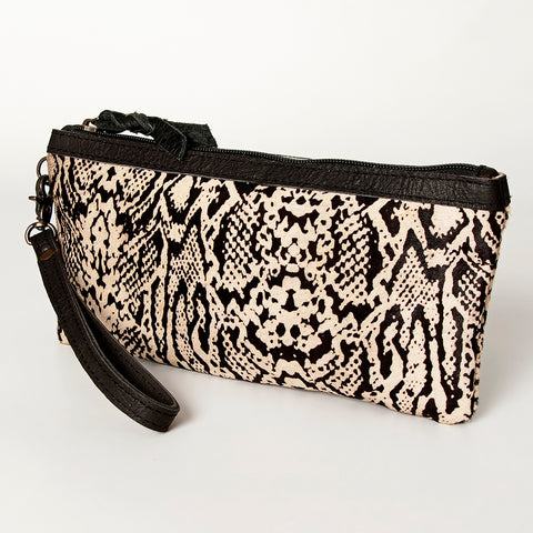 American Darling Genuine Hair On Hide Pattern Leather Western Wristlet