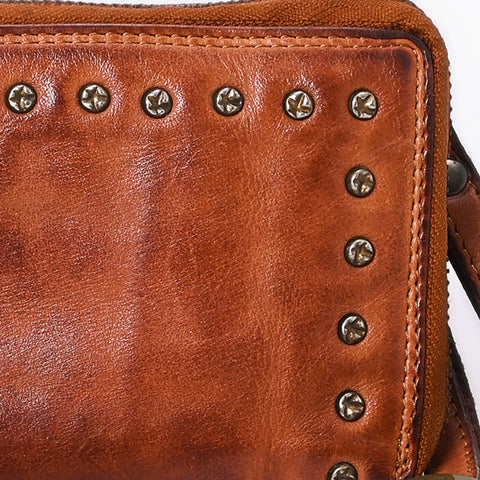 SWC212 Cuorina - Luxury Leather Riveted Wristlet