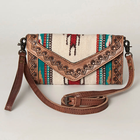 American Darling Handcrafted Hand Tooled Leather Saddle Blanket Envelope