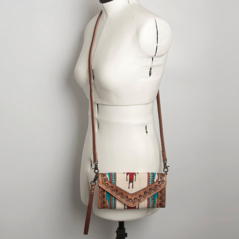 American Darling Handcrafted Hand Tooled Leather Saddle Blanket Envelope