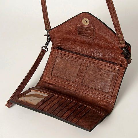 American Darling Handcrafted Hand Tooled Leather Saddle Blanket Envelope