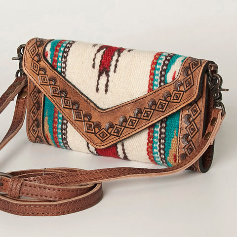 American Darling Handcrafted Hand Tooled Leather Saddle Blanket Envelope