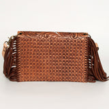 LC-ADBGA290 American Darling Hand Tooled Leather Crossbody with Floral design & Fringe